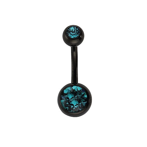 Zeeme Bauchnabelpiercing 316L Chirurgenstahl schwarz Kristall günstig online kaufen