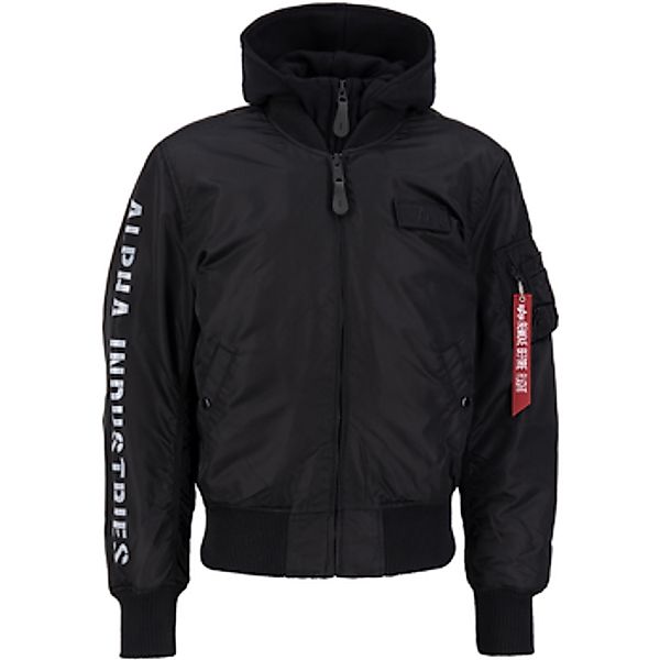 Alpha  Herren-Jacke MA-1 D-Tec Sleeve Embroidery - black/reflective günstig online kaufen