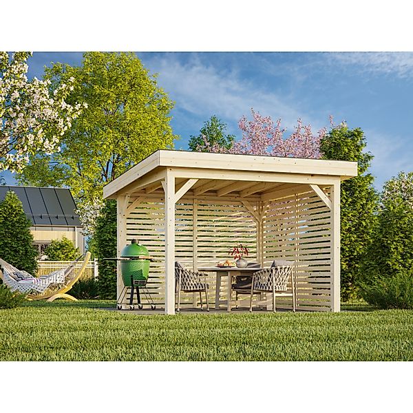 Palmako Pavillon Lenna Set 302 300 x 300 cm Lackiert Weiß FSC® günstig online kaufen