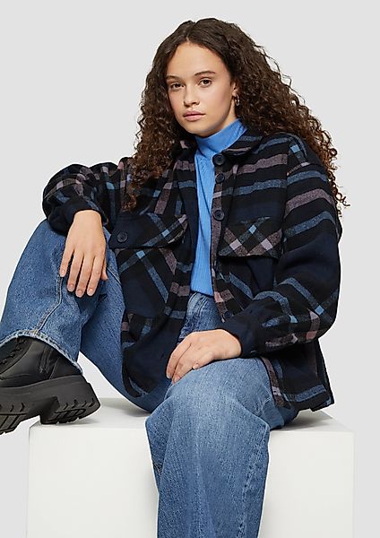 QS Langarmbluse Leicht verkürztes Overshirt aus günstig online kaufen