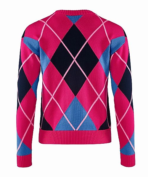 Burlington Damen Pullover Rundhals, M, Pink, Argyle, Baumwolle, 2259002-858 günstig online kaufen
