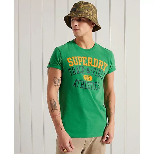 Superdry Track&field Graphic 185 Kurzarm T-shirt L Oregon Green günstig online kaufen