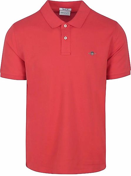 Gant Shield Regular Piqué Poloshirt Rot - Größe L günstig online kaufen