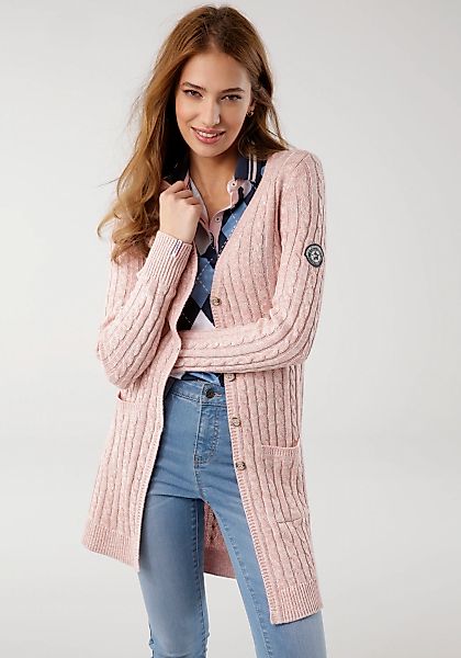 KangaROOS Longstrickjacke mit trendigem Zopfmuster und günstig online kaufen