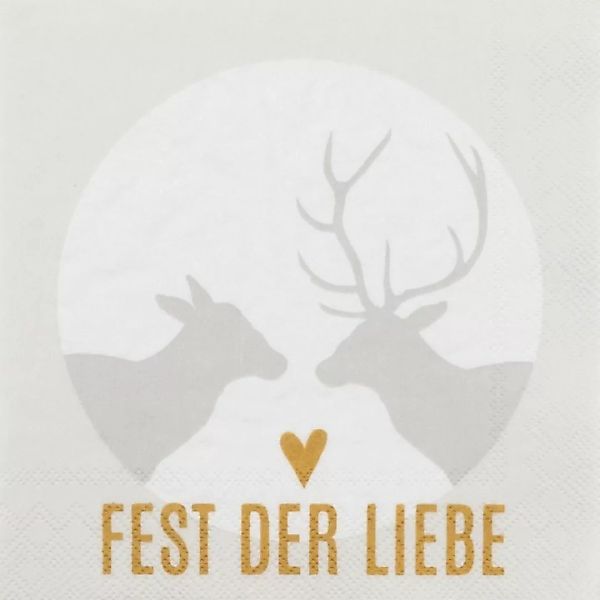 Cocktailserviette - Fest der Liebe 25x25 cm günstig online kaufen