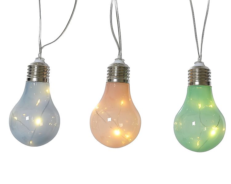 Lumineo LED-Girlande, LED Solar Lichterkette Glühbirnen günstig online kaufen