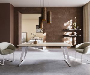 DELIFE Esstisch Edge, Keramik Laminam®Travertino Bianco günstig online kaufen