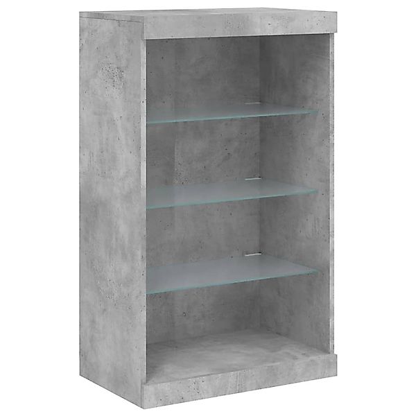 vidaXL Sideboard Sideboard mit LED-Leuchten Betongrau günstig online kaufen