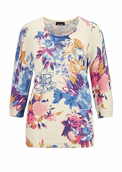 GOLDNER 2-in-1-Pullover "Kurzgröße Femininer Druckpullover" günstig online kaufen