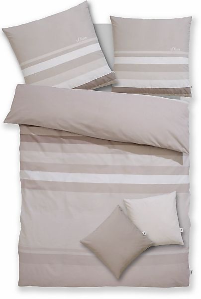 s.Oliver Bettwäsche "Fenja in Gr. 135x200 oder 155x220 cm" 2 Stk. gestreift günstig online kaufen