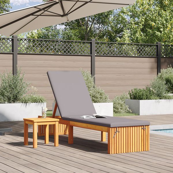 vidaXL Gartenliege Sonnenliege mit Kissen 200x55x30 günstig online kaufen