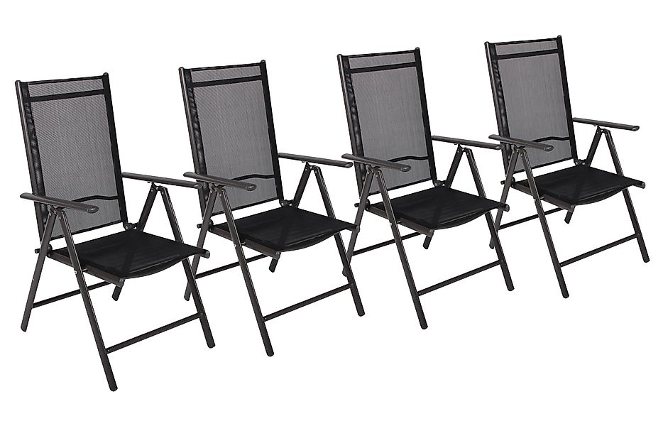 VCM Gartenstuhl 4er Set Alu Gartenstuhl günstig online kaufen