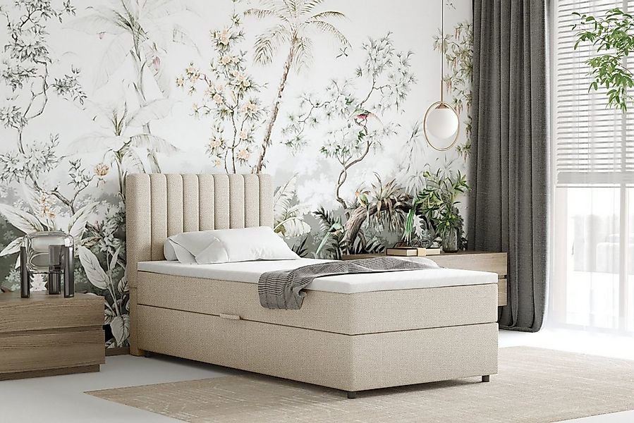 PANDA MÖBEL GmbH Boxspringbett EVEREST – Komfortables Einzelbett im moderne günstig online kaufen