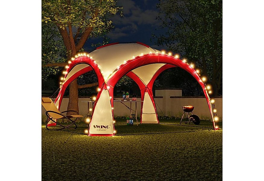 Swing&Harmonie Faltpavillon LED Event Pavillon 3,6 x 3,6m DomeShelter Garte günstig online kaufen