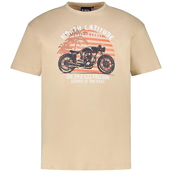 North T-Shirt mit Motiv-Print Farbe sand Größe: 6XL günstig online kaufen