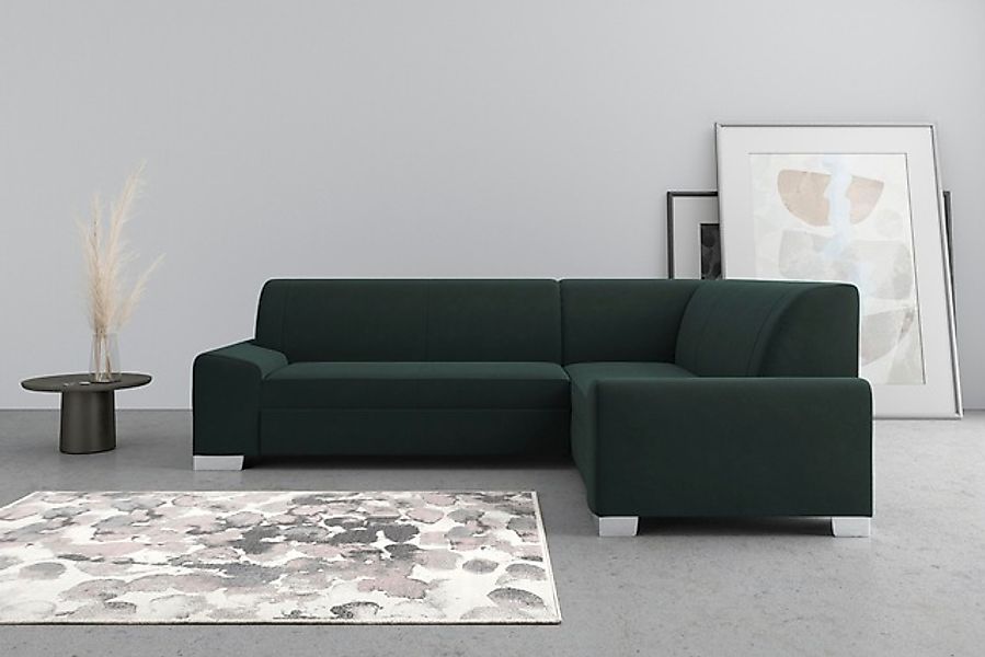 DOMO collection Ecksofa »Anzio in kubischer Formensprache, flache Armlehnen günstig online kaufen