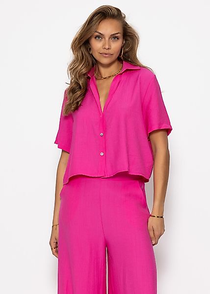 SASSYCLASSY Langarmbluse Bluse in Crincle Optik günstig online kaufen