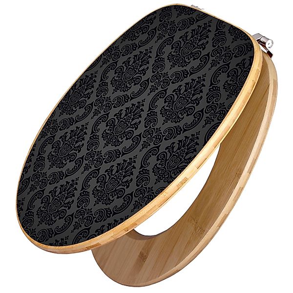 banjado WC-Sitz Bambus Motiv Black Deluxe (umweltfreundliches Material, Ede günstig online kaufen
