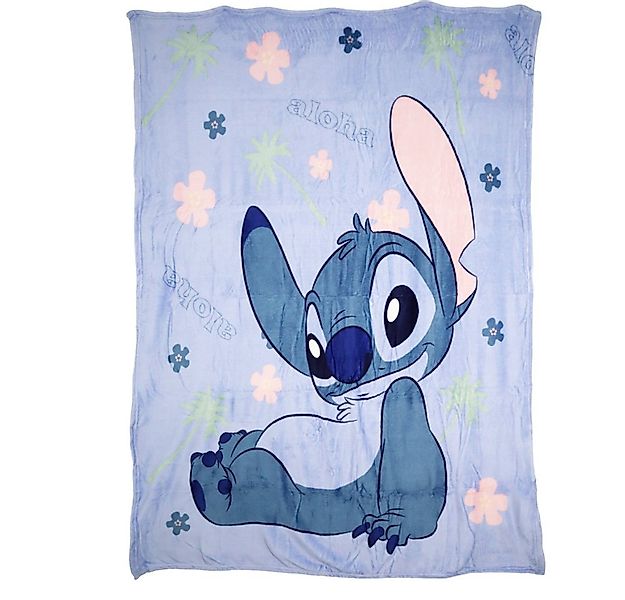 Wohndecke Lilo und Stitch Flanell Wohndecke warme Kuscheldecke 130x160 cm, günstig online kaufen