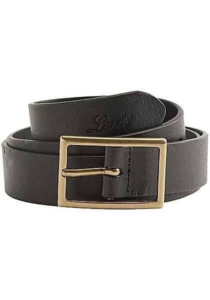 Levi's® Ledergürtel RECTANGLE BELT mit goldfarbener Schließe und Logoprägun günstig online kaufen