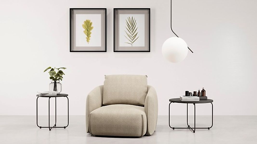 TRENDMANUFAKTUR Sessel »Shawn, Loungesessel, Designsessel, elegant geschwun günstig online kaufen