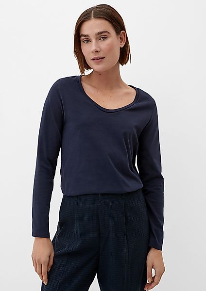 s.Oliver Langarmshirt T-Shirt Longsleeve mit U-Ausschnitt günstig online kaufen