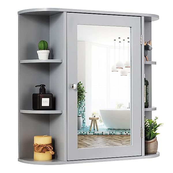 KOMFOTTEU Spiegelschrank Badschrank Hängeschrank Wandschrank mit günstig online kaufen