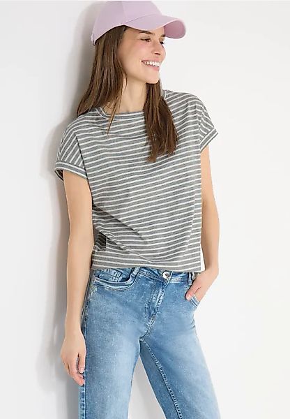 Kurzarm T-Shirt mit elastischem Saum günstig online kaufen