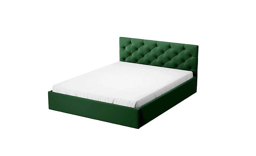 Polsterbett 160x200 Grau   ¦ grün ¦ Maße (cm): B: 129 H: 85 Betten > Polste günstig online kaufen