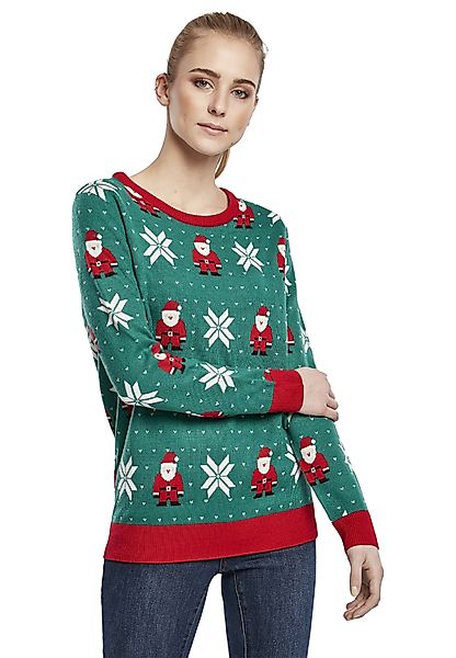 URBAN CLASSICS Strickpullover "Damen Ladies Santa Christmas Sweater", (1 tl günstig online kaufen