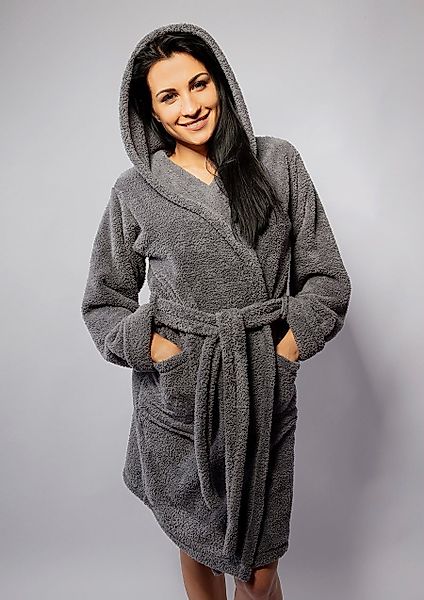 DKaren Damenbademantel Flauschiger Damen Bademantel Morgenmantel günstig online kaufen