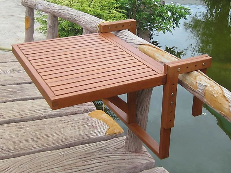 Garden Pleasure Balkonhängetisch "Manila", Eukalyptusholz, klappbar, 65x60 günstig online kaufen