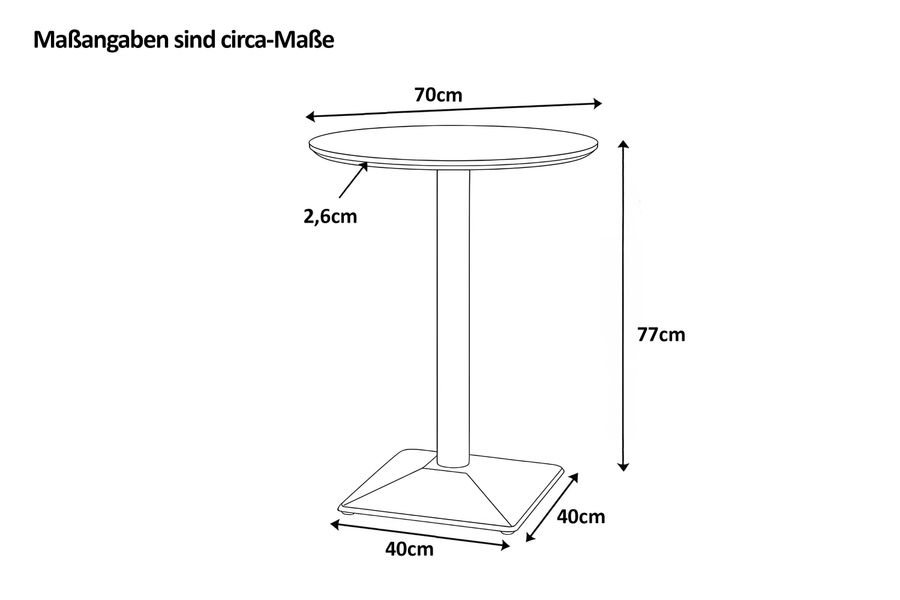 SAM® Bistrotisch Bauru, massive Eiche oder günstig online kaufen