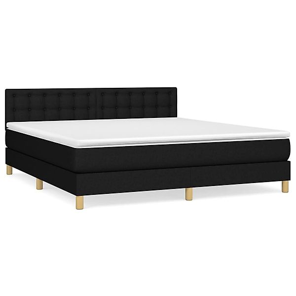 vidaXL Boxspringbett mit Matratze Schwarz 180x200 cm Stoff1378708 günstig online kaufen