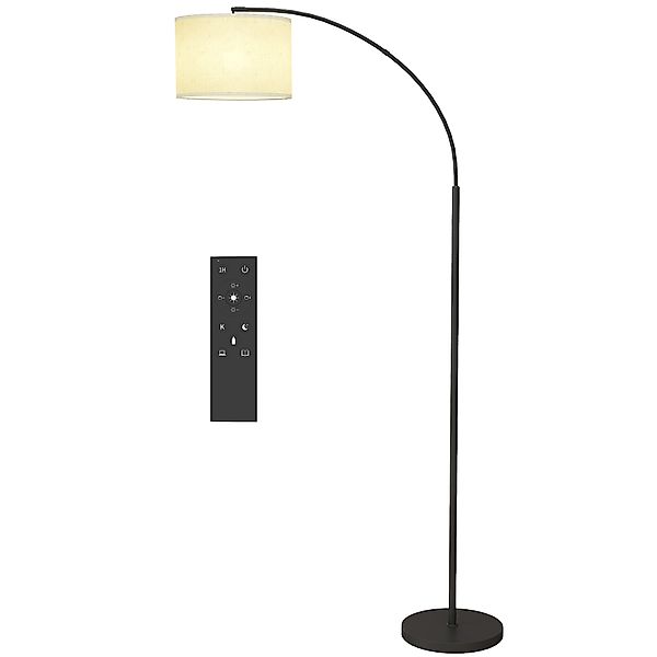 HOMCOM Stehlampe für das Wohnzimmer Dimmbare LED-Stehlampe mit Fernbedienun günstig online kaufen