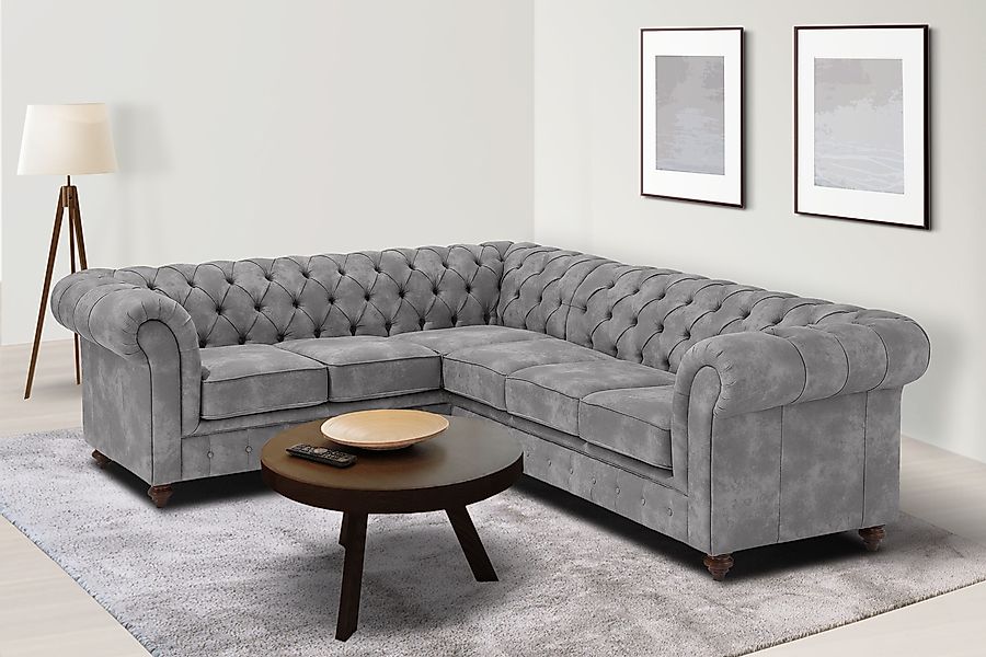 Home affaire Chesterfield-Sofa Chesterfield Ecksofa, auch günstig online kaufen