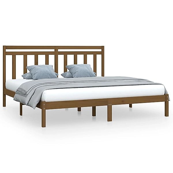 vidaXL Massivholzbett Honigbraun 200x200 cm1084129 günstig online kaufen