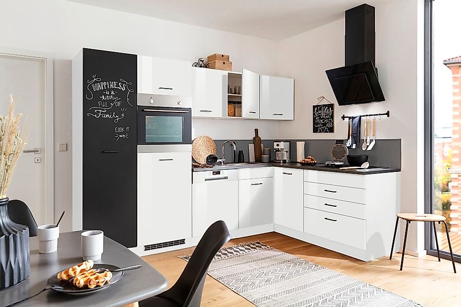 KOCHSTATION Küchenzeile »KS-Trier«, mit E-Geräten, Stellbreite 280/190 cm günstig online kaufen