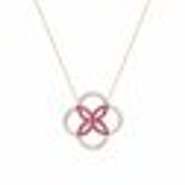 Kette 925 Sterling Silber vergoldet rot Glänzend 42+3cm Zirkonia Weiß günstig online kaufen