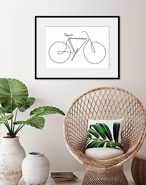 queence Bild "I want to ride my bicycle", Fahrräder-Fahrzeuge-Kunst-Schwarz günstig online kaufen