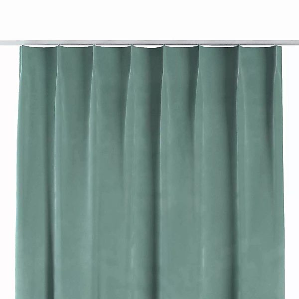 Vorhang mit flämischen 1-er Falten, mintgrün, Velvet (704-18) günstig online kaufen