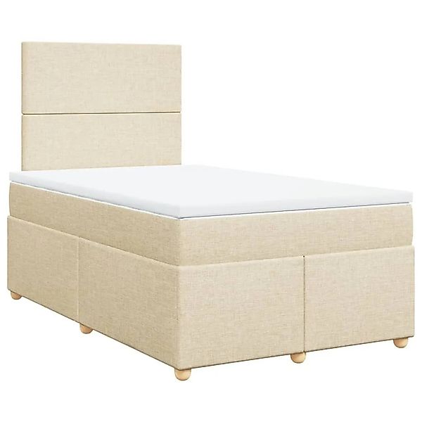 vidaXL Boxspringbett mit Matratze Creme 120x200 cm Stoff 3293545 günstig online kaufen