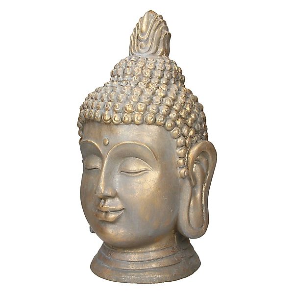 ECD Germany Dekofigur Buddha Kopf Statue günstig online kaufen