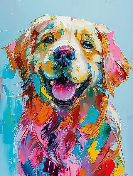 Bönninghoff Leinwandbild, Hund-Hunde-Hundebilder-Tiere-Kunst-Pop Art, (1 St günstig online kaufen