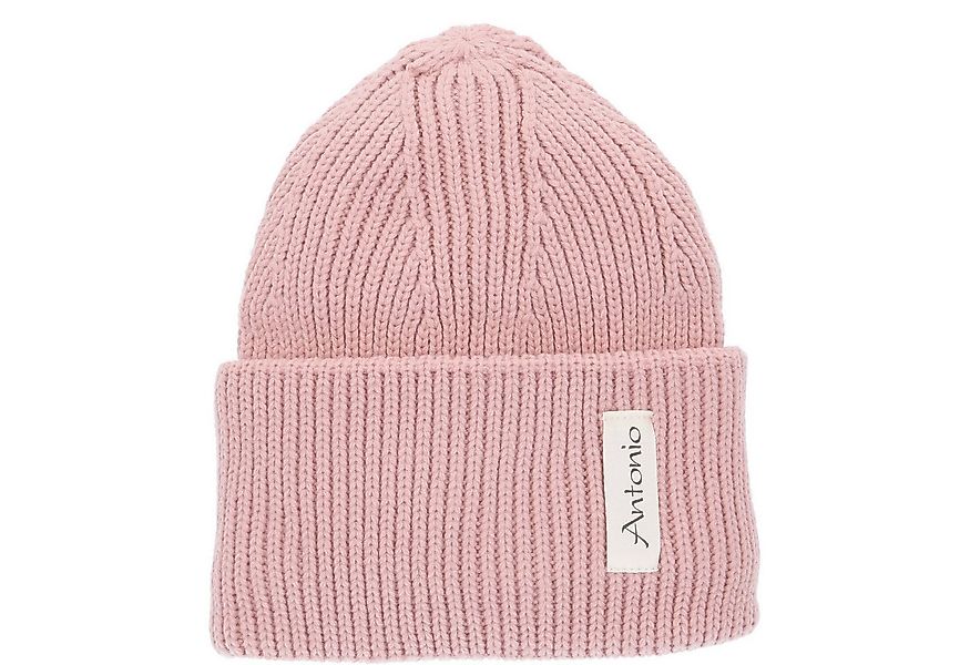 Antonio Strickmütze Antonio Winter Strickmütze Beanie mit Umschlag rosé (1- günstig online kaufen