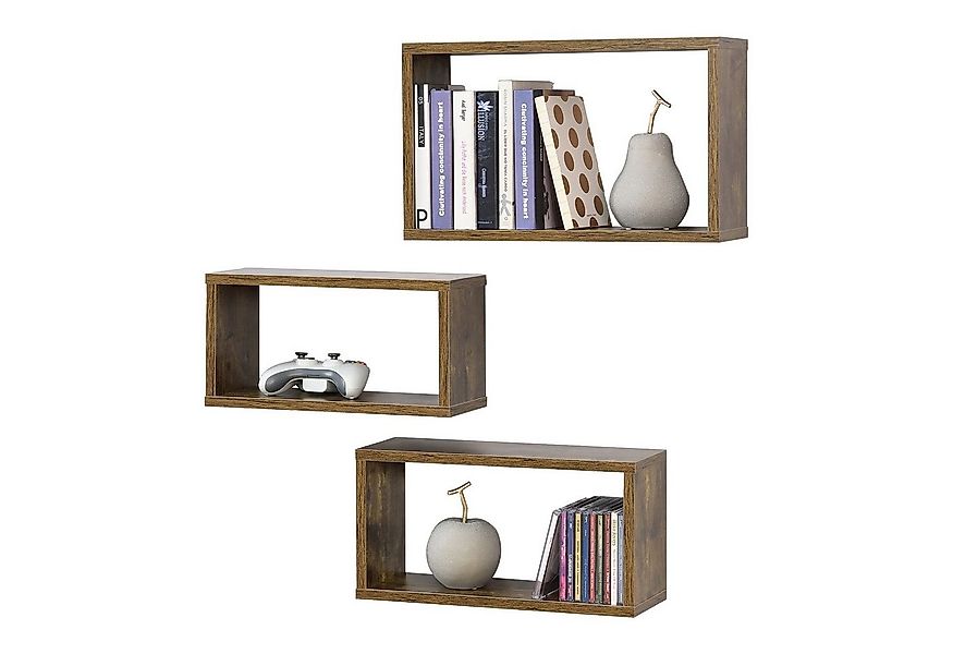 en.casa Wandregal, »Mandal« Wandablage 3-teilig Schweberegal Wandboard Holz günstig online kaufen
