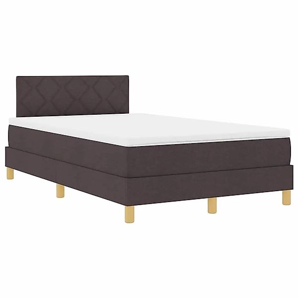 vidaXL Boxspringbett mit Matratze Dunkelbraun 120 x 200 cm Stoff 3338989 günstig online kaufen
