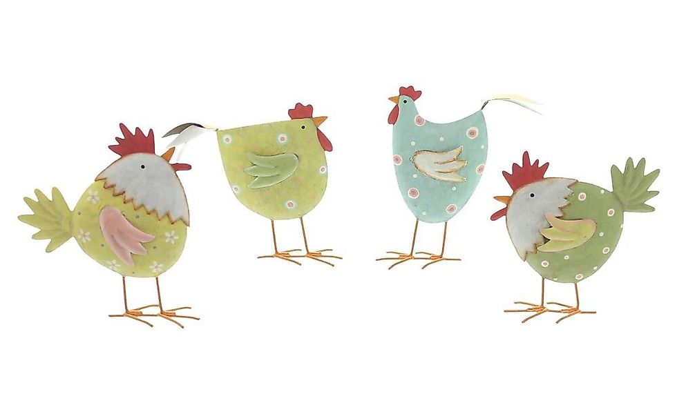 Home-trends24.de Dekofigur Hühner Huhn Bunt Metall Deko Figur Figuren Oster günstig online kaufen