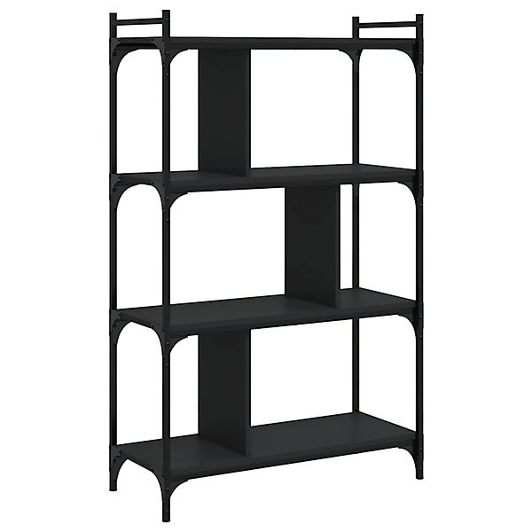 VidaXL Bücherregal 4 Böden Schwarz 76x32x123 cm Holzwerkstoff günstig online kaufen