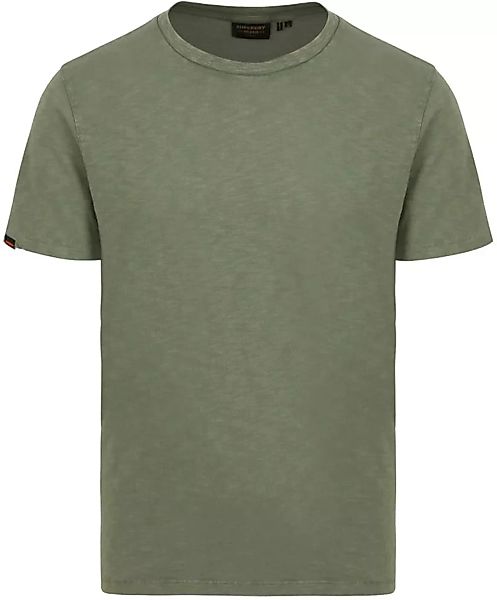 Superdry Slub T Shirt Melange Olivgrün - Größe M günstig online kaufen